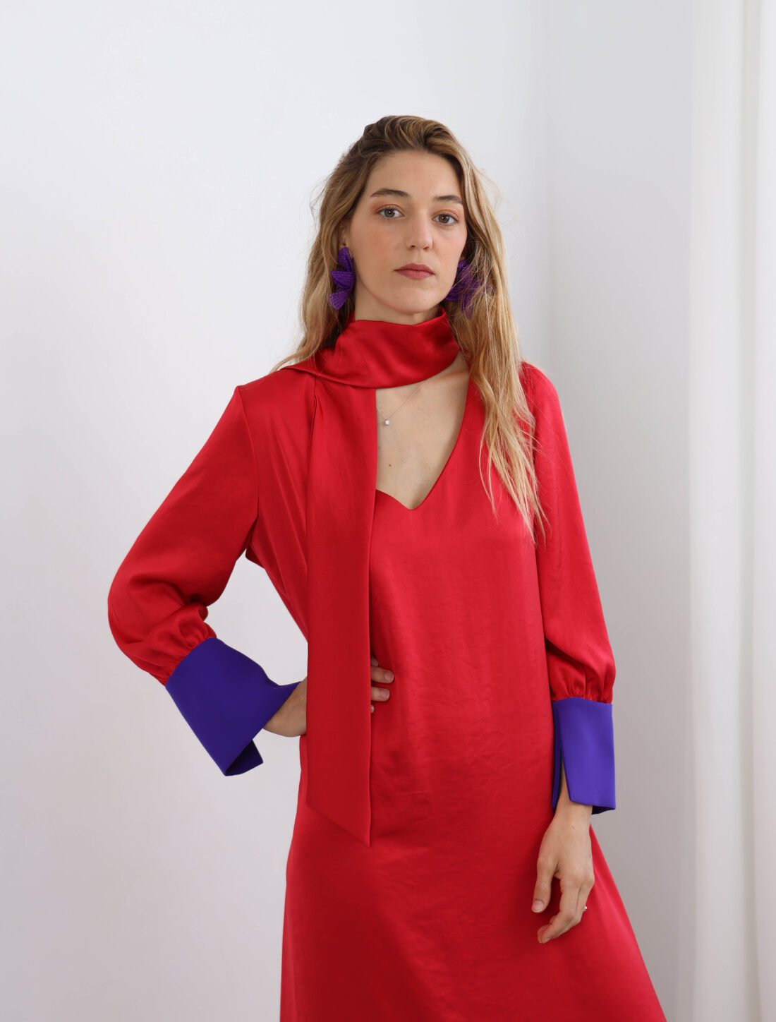 Vestido pico bicolor | 2024 | NOK Clothing | 1