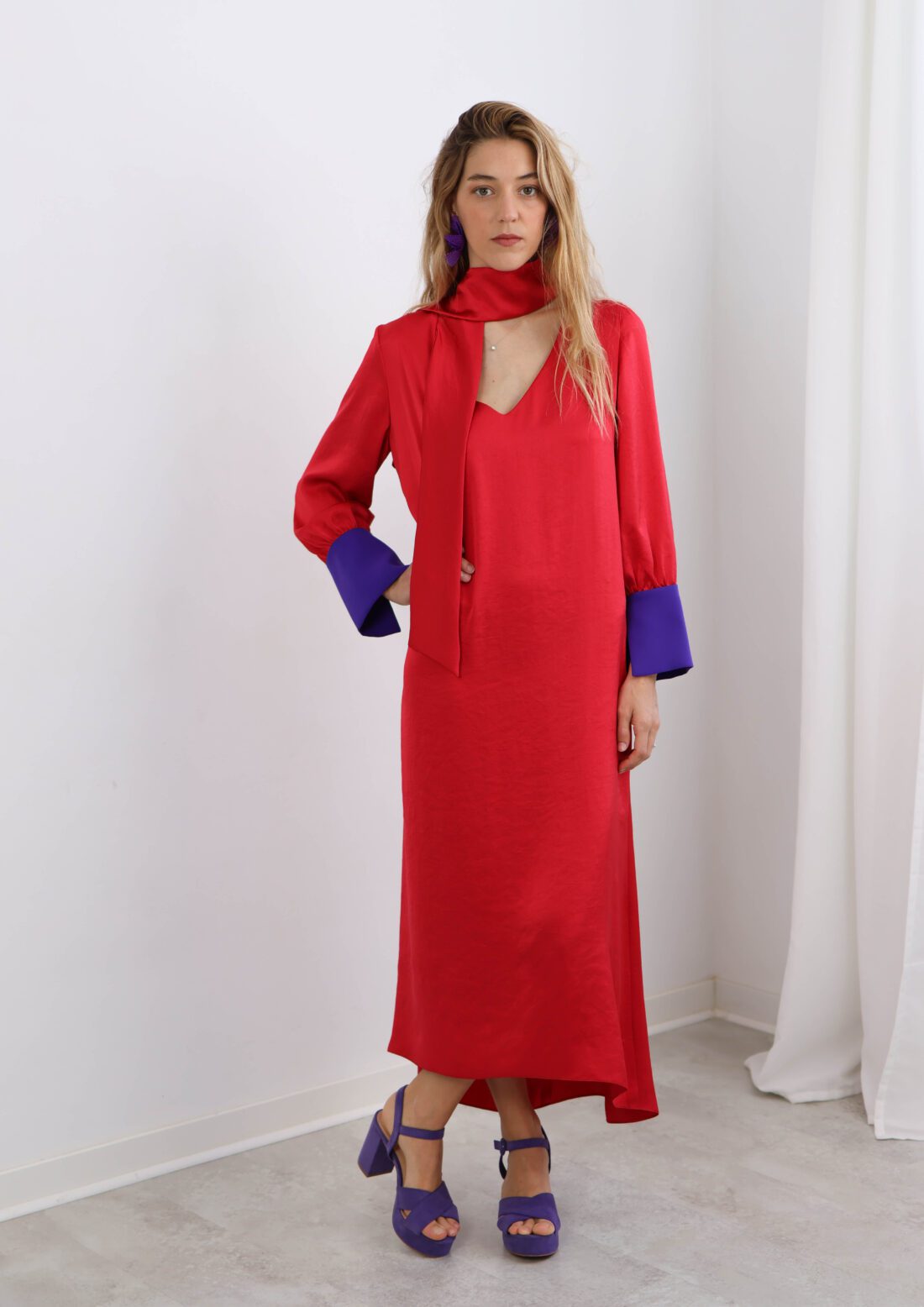 Vestido pico bicolor | 2024 | NOK Clothing | 2